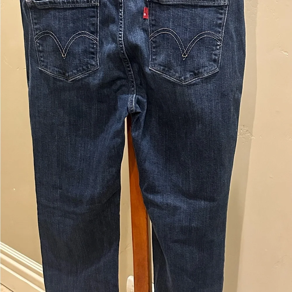 Levi's 525 Dark Blue Straight Leg Women's Jeans - Picture 3 of 5